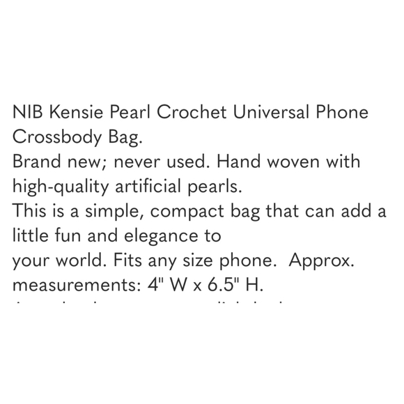 Kensie Pearl Crochet Universal Phone Crossbody Bag - Picture 6 of 6